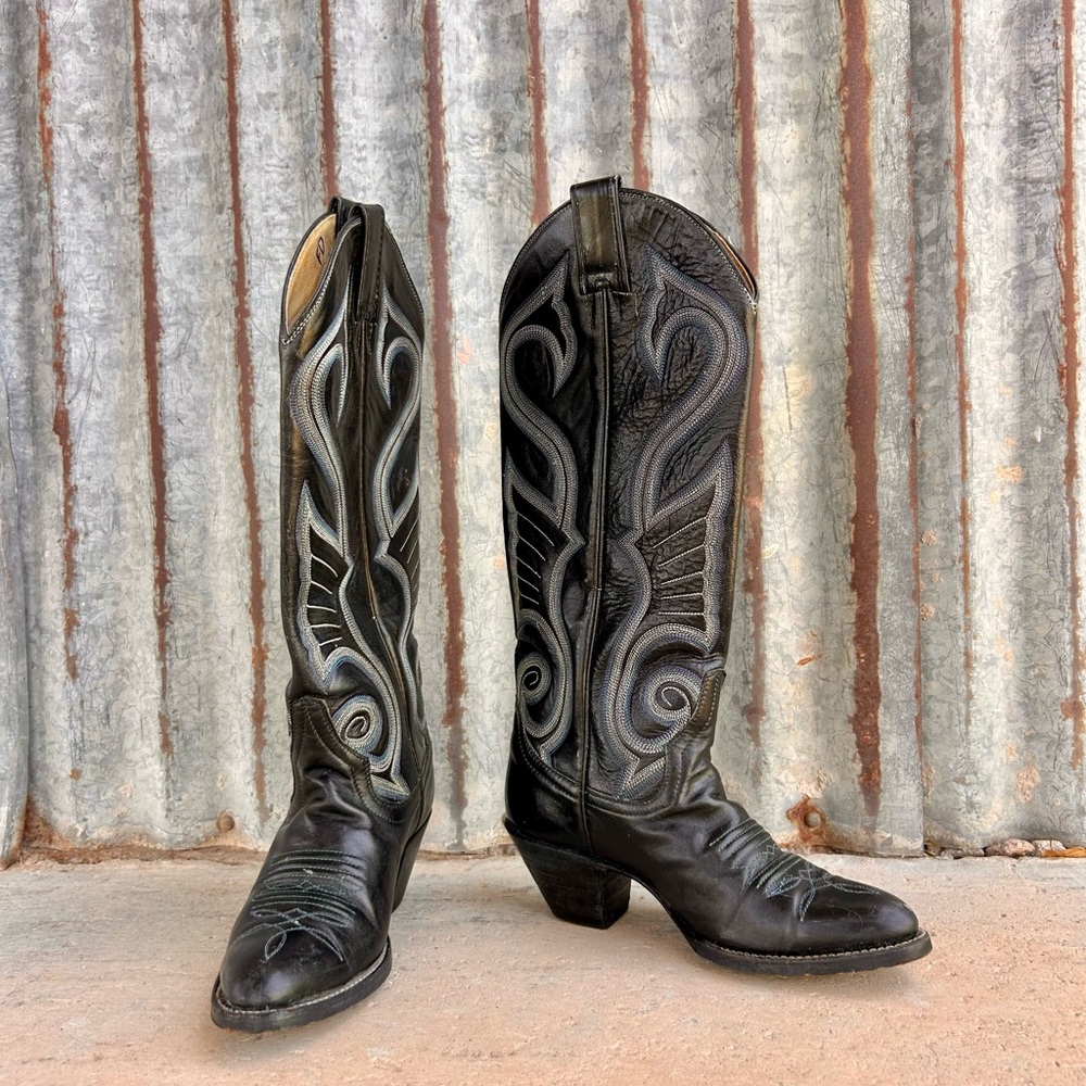 Vintage Cowtown Handmade Western MidCalf Boots Size 6 Women’s